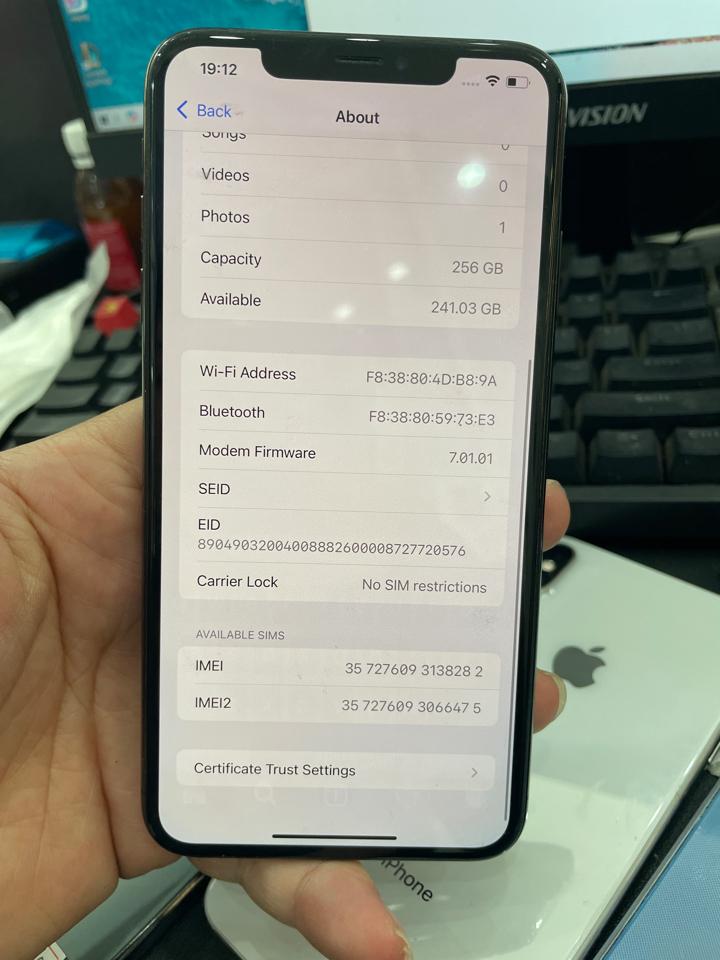 iphone Xsm 256G 100% thay lưng đen 282-duoc-ban-tai-Huấn Hải Hậu - thodienthoai.vn