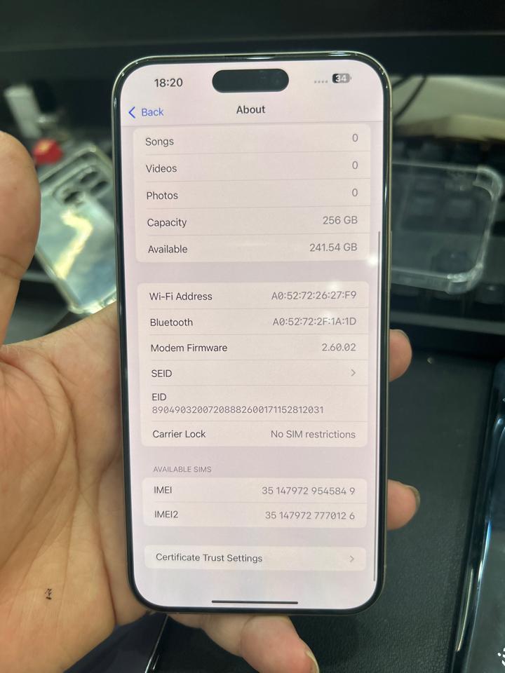 iphone 15 Prm 256G 88% vna tttn 849-duoc-ban-tai-Huấn Hải Hậu - thodienthoai.vn