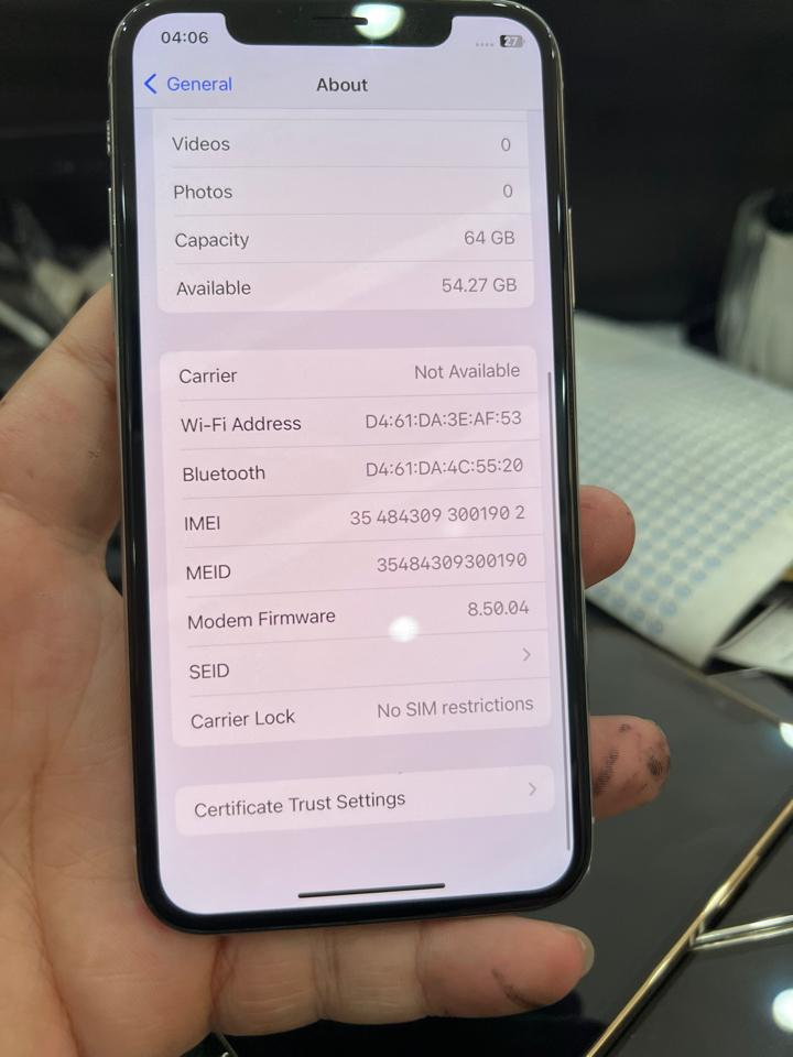 iphone X 64G pin 95% trắng ép kính 001902-duoc-ban-tai-Huấn Hải Hậu - thodienthoai.vn
