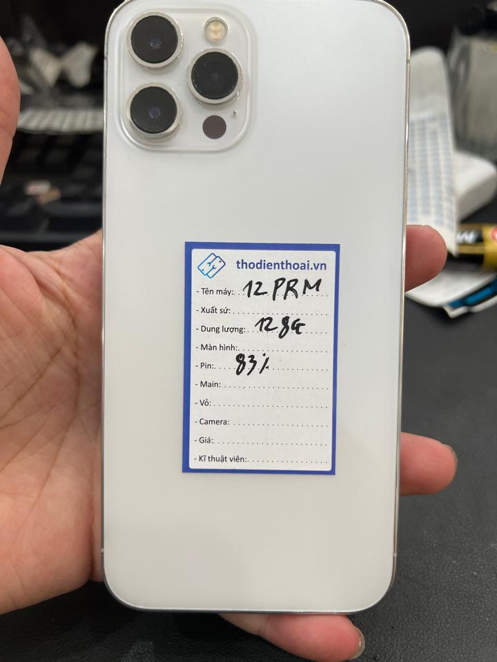 iphone 12 Prm 128G pin 83% trắng 393974-duoc-ban-tai-Huấn Hải Hậu - thodienthoai.vn
