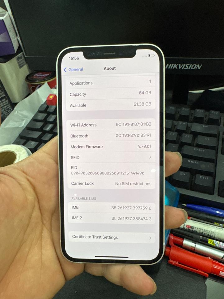iphone 12 64G pin 100% 596-duoc-ban-tai-Huấn Hải Hậu - thodienthoai.vn