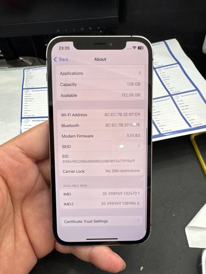 iPhone 12 Pro 128G pin 100% màn GX thay lưng xanh 324731-duoc-ban-tai-HuấnĐT.VN - Mua Bán Sửa Chữa Điện Thoại tại Hải Hậu