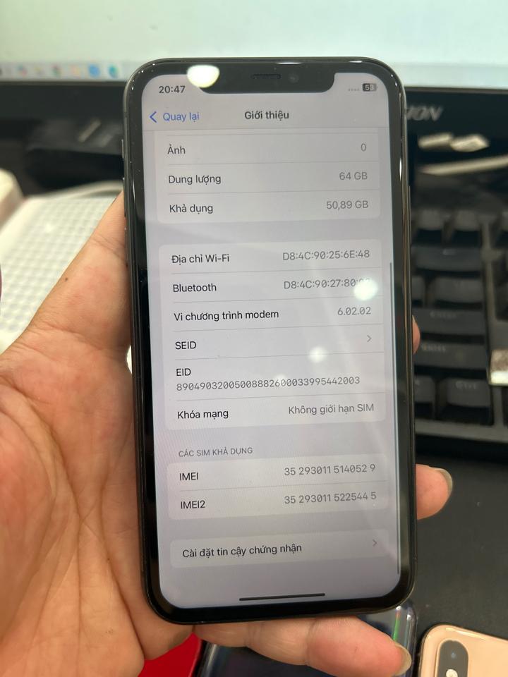 iphone 11 64G 100% đen ép kính 529-duoc-ban-tai-Huấn Hải Hậu - thodienthoai.vn