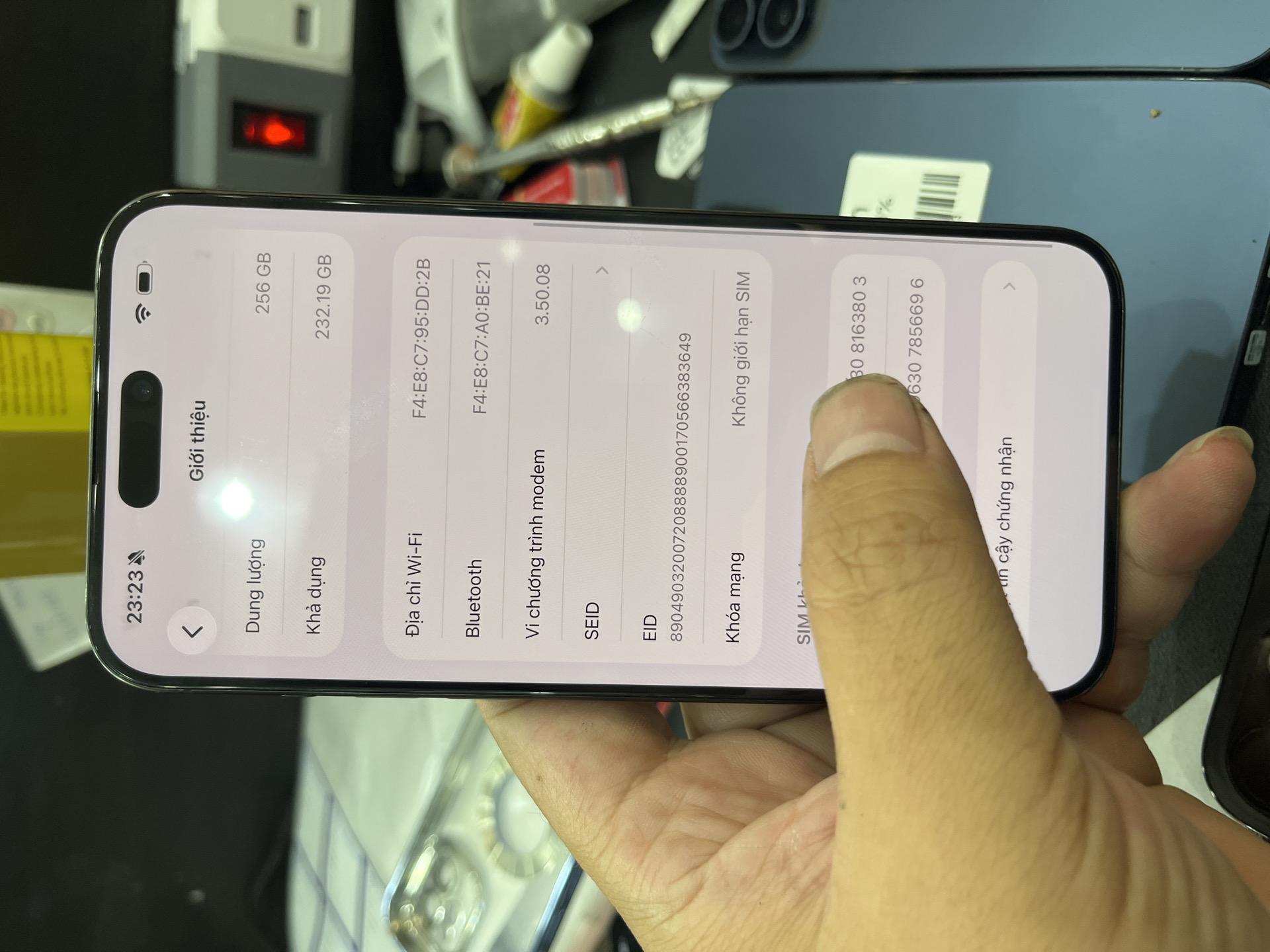 iPhone 15 ProMax LL/A esim 256G pin 98% đen 163803-duoc-ban-tai-HuấnĐT.VN - Mua Bán Sửa Chữa Điện Thoại tại Hải Hậu