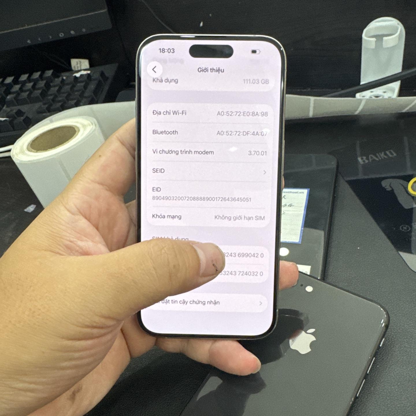 iPhone 15 Pro LL/A esim 128G pin dlc 100% 990420-duoc-ban-tai-HuấnĐT.VN - Mua Bán Sửa Chữa Điện Thoại tại Hải Hậu