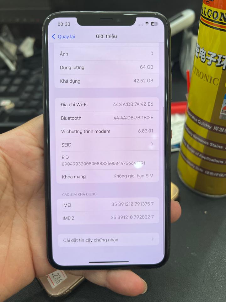 iphone 11 Prm 64G pin 97% xanh ép kính 913757-duoc-ban-tai-Huấn Hải Hậu - thodienthoai.vn