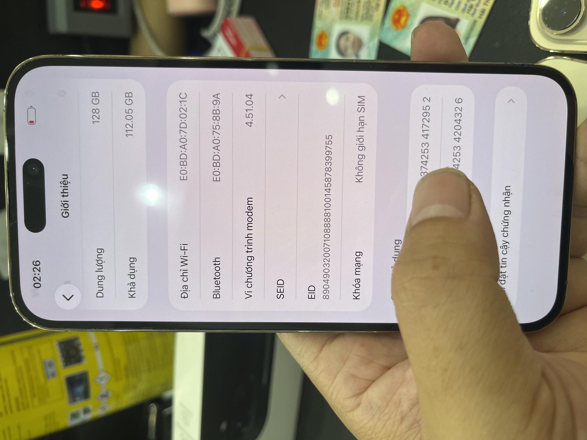 iPhone 14 ProMax LL/A esim 128G pin 89% vàng 172952-duoc-ban-tai-HuấnĐT.VN - Mua Bán Sửa Chữa Điện Thoại tại Hải Hậu