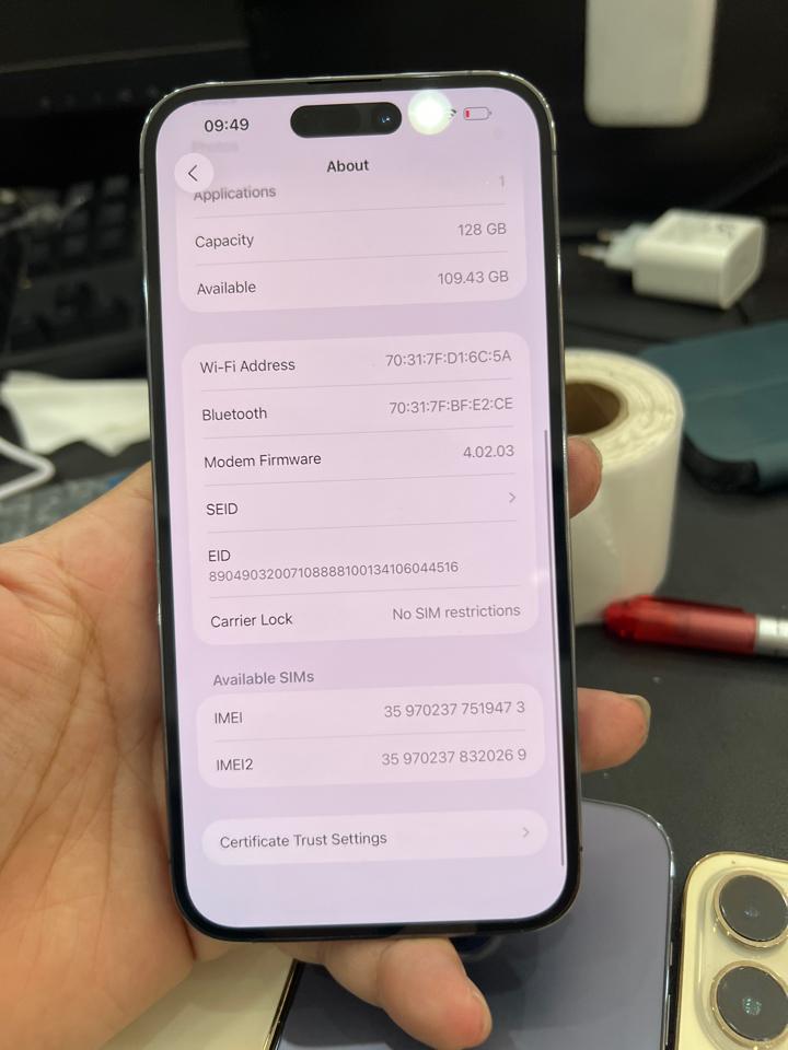 iPhone 14 ProMax 128G pin 85% LL/A tím 519473-duoc-ban-tai-HuấnĐT.VN - Mua Bán Sửa Chữa Điện Thoại tại Hải Hậu