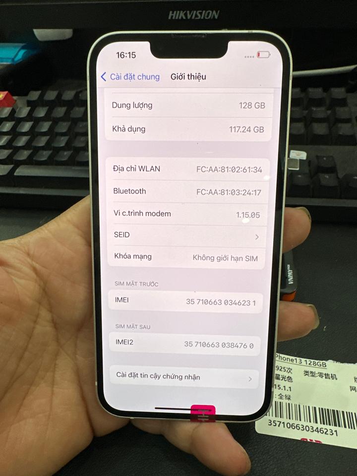 iphone 13 128G 80% trắng 231-duoc-ban-tai-Huấn Hải Hậu - thodienthoai.vn