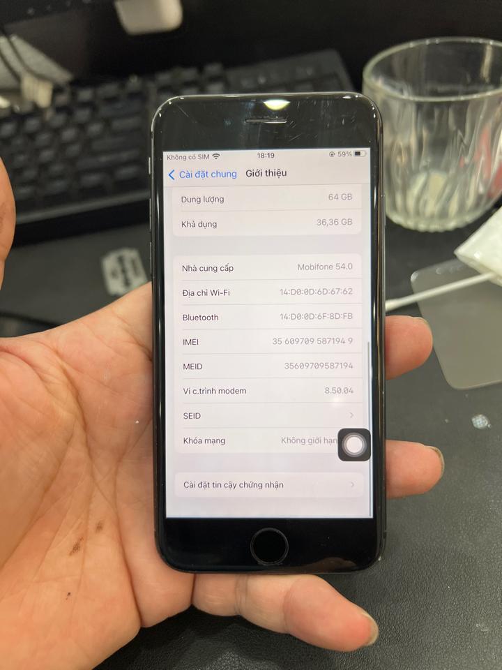iphone 8G 64G 100% đen thay lưng 871949-duoc-ban-tai-Huấn Hải Hậu - thodienthoai.vn
