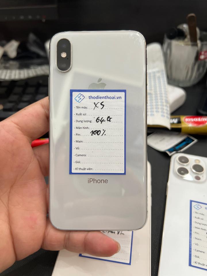 iphone Xs 64G pin 100% trắng ép kính 679732-duoc-ban-tai-Huấn Hải Hậu - thodienthoai.vn