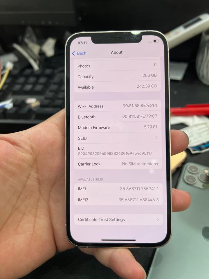 iphone 12 Pro 256G pin 100% trắng 659411-duoc-ban-tai-Huấn Hải Hậu - thodienthoai.vn