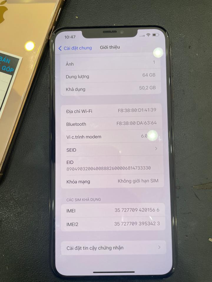 iphone Xsm 64G 100% thay lưng ek 566-duoc-ban-tai-Huấn Hải Hậu - thodienthoai.vn