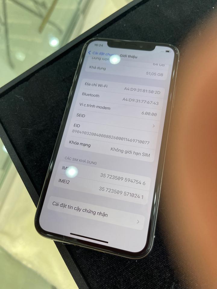 iphone XS 64G pin 100% trắng-duoc-ban-tai-Huấn Hải Hậu - thodienthoai.vn