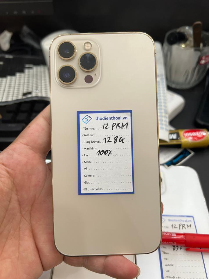 iphone 12 Prm 128G pin 100% vàng 647206-duoc-ban-tai-Huấn Hải Hậu - thodienthoai.vn