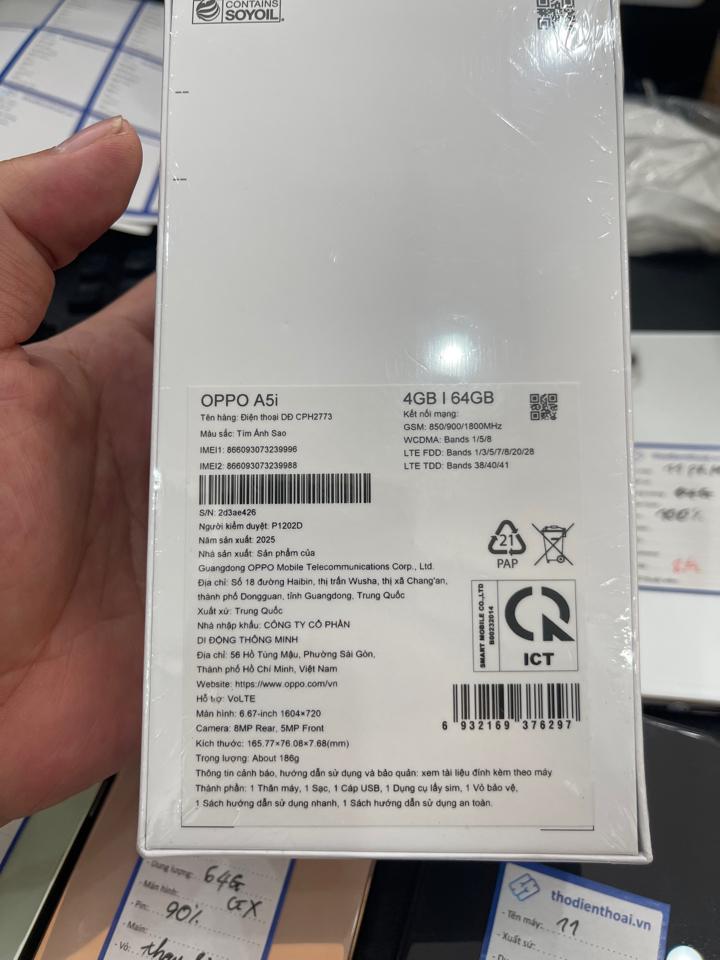 Oppo A5i 4/64 tím 239996-duoc-ban-tai-Huấn ĐT - thodienthoai.vn