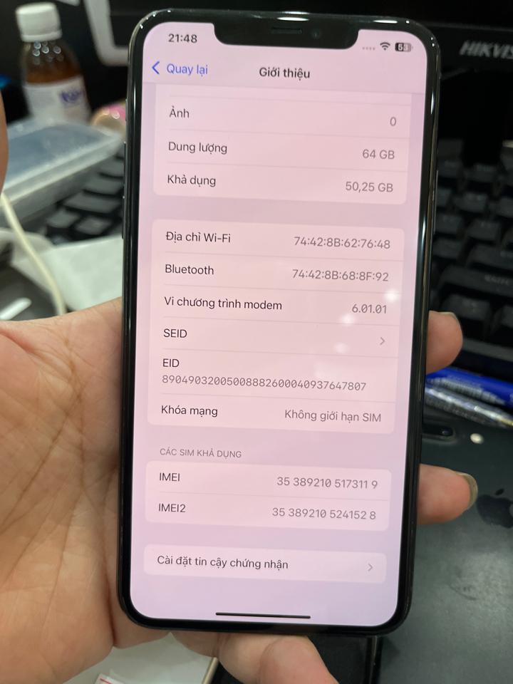 iphone 11 Prm 64G 83% xanh ép kính 119-duoc-ban-tai-Huấn Hải Hậu - thodienthoai.vn