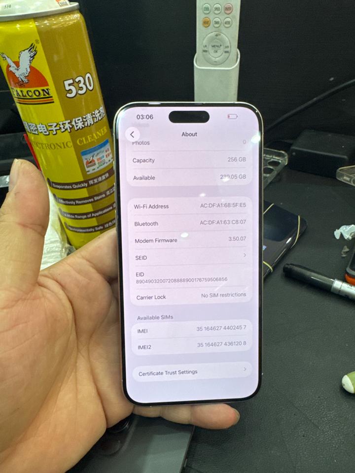 iPhone 15 ProMax LL/A esim 256G pin 83% trắng 402457-duoc-ban-tai-HuấnĐT.VN - Mua Bán Sửa Chữa Điện Thoại tại Hải Hậu
