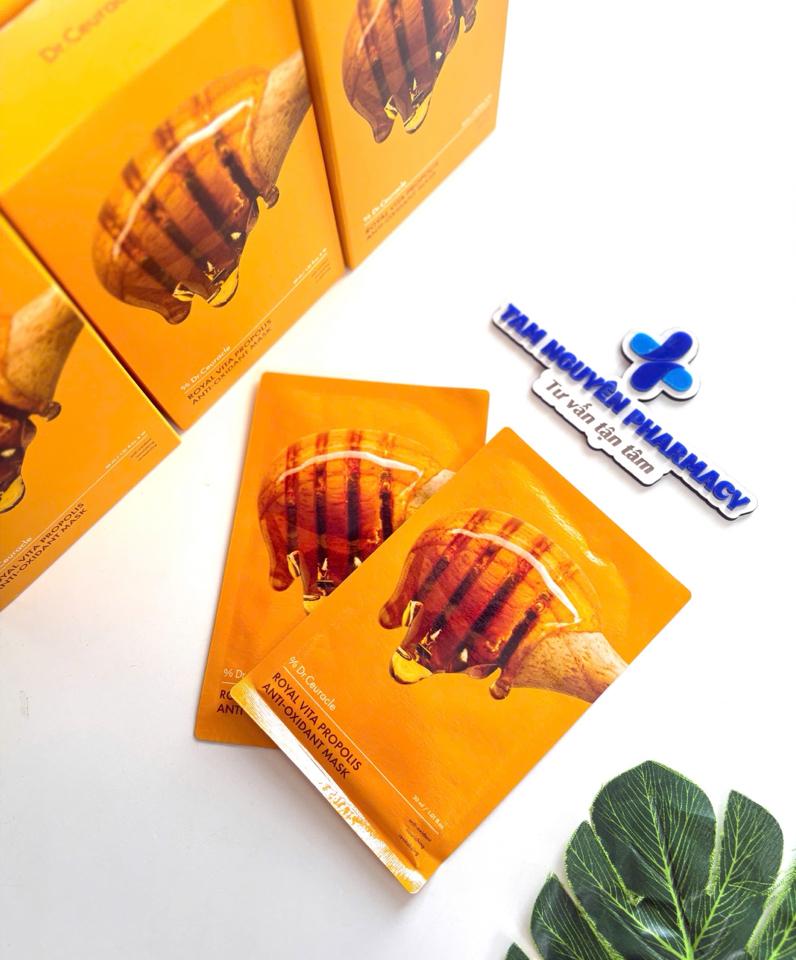 Mặt nạ keo ong hỗ trợ phục hồi, làm dịu Royal Vita Propolis Anti-oxidant Mask 30ml/gói -duoc-ban-tai-TAM NGUYÊN PHARMACY | SKINCARE & MEDISPA