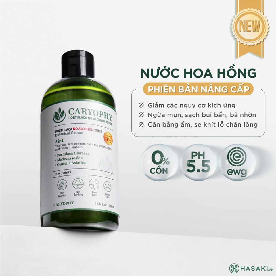 Nước Hoa Hồng Caryophy Portulaca Toner Ngừa Mụn Kiềm Dầu Giảm Thâm 300ml -duoc-ban-tai-TAM NGUYÊN PHARMACY | SKINCARE & MEDISPA