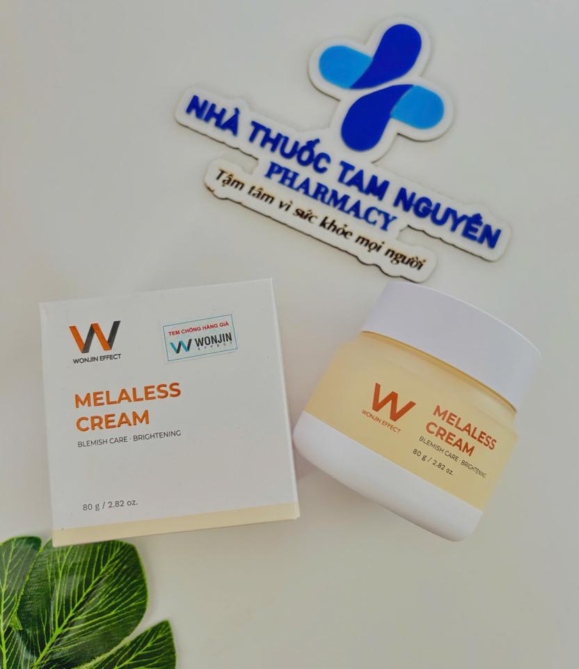 Kem Giúp Hỗ Trợ Dưỡng Sáng Da, Giảm Mờ Đốm Nâu WonJin Effect Melaless Cream 80g-duoc-ban-tai-NHÀ THUỐC TAM NGUYÊN