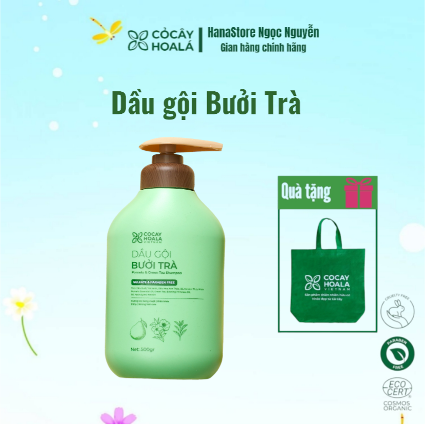 Dầu gội Bưởi Trà Cỏ Cây Hoa Lá phục hồi hư tổn kích thích mọc tóc 500gr-duoc-ban-tai-Hana Store Ngọc Nguyễn
