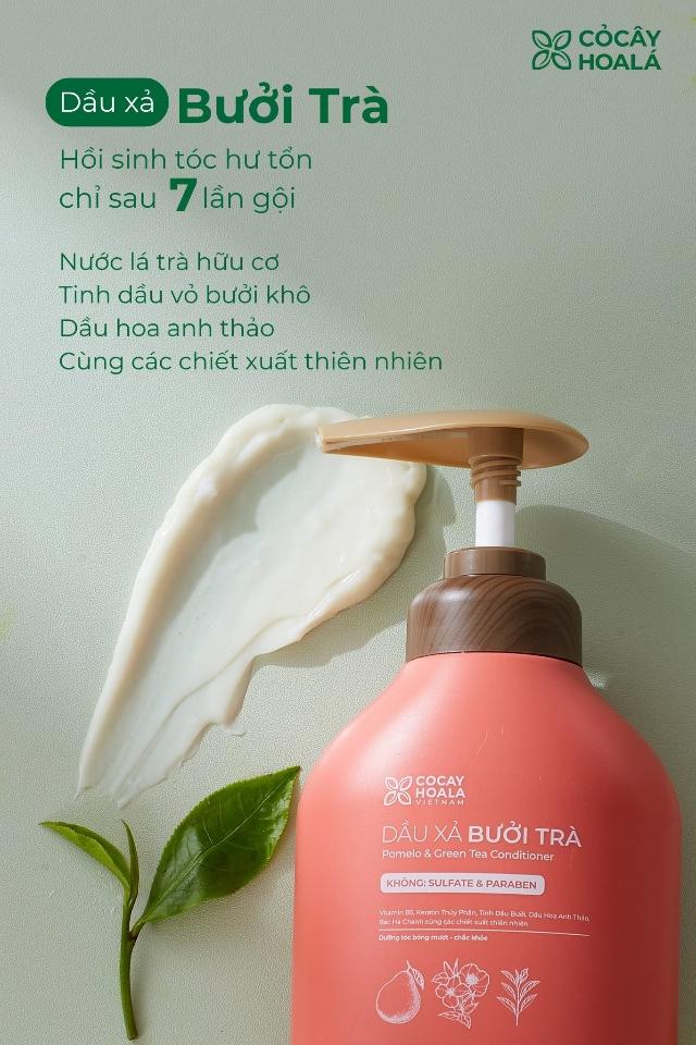 Dầu gội Bưởi Trà Cỏ Cây Hoa Lá phục hồi hư tổn kích thích mọc tóc 500gr-duoc-ban-tai-Hana Store Ngọc Nguyễn