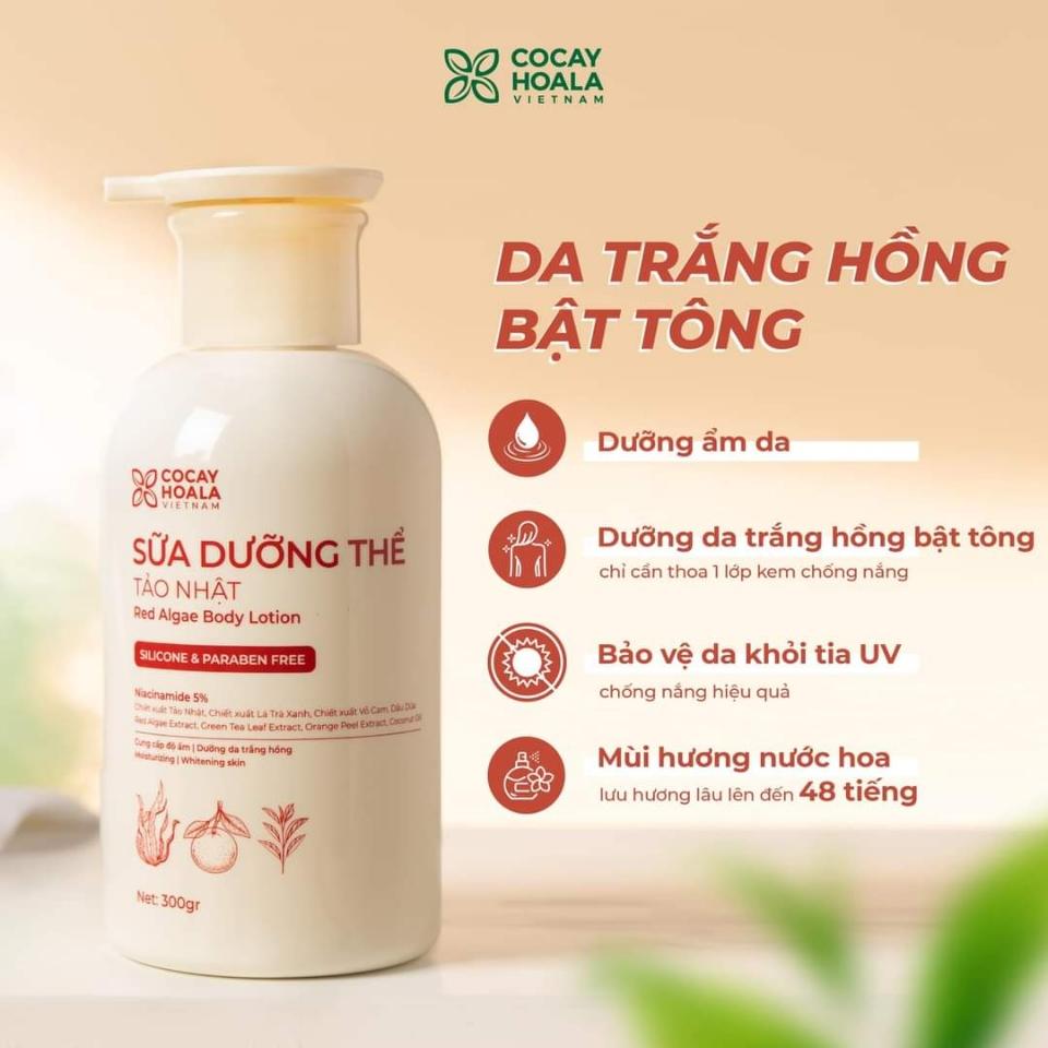 Combo sữa dưỡng thể sữa tắmTảo đỏ-duoc-ban-tai-Hana Store Ngọc Nguyễn