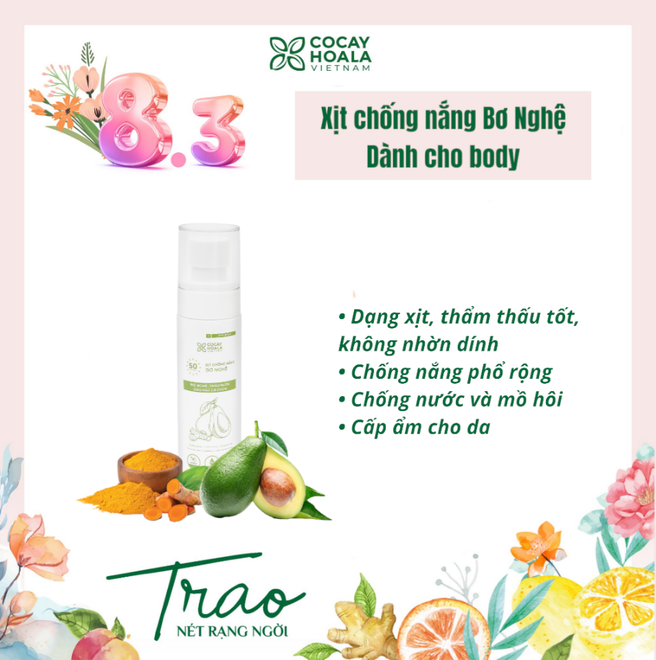 Xịt chống nắng bơ nghệ dùng cho body-duoc-ban-tai-Hana Store Ngọc Nguyễn