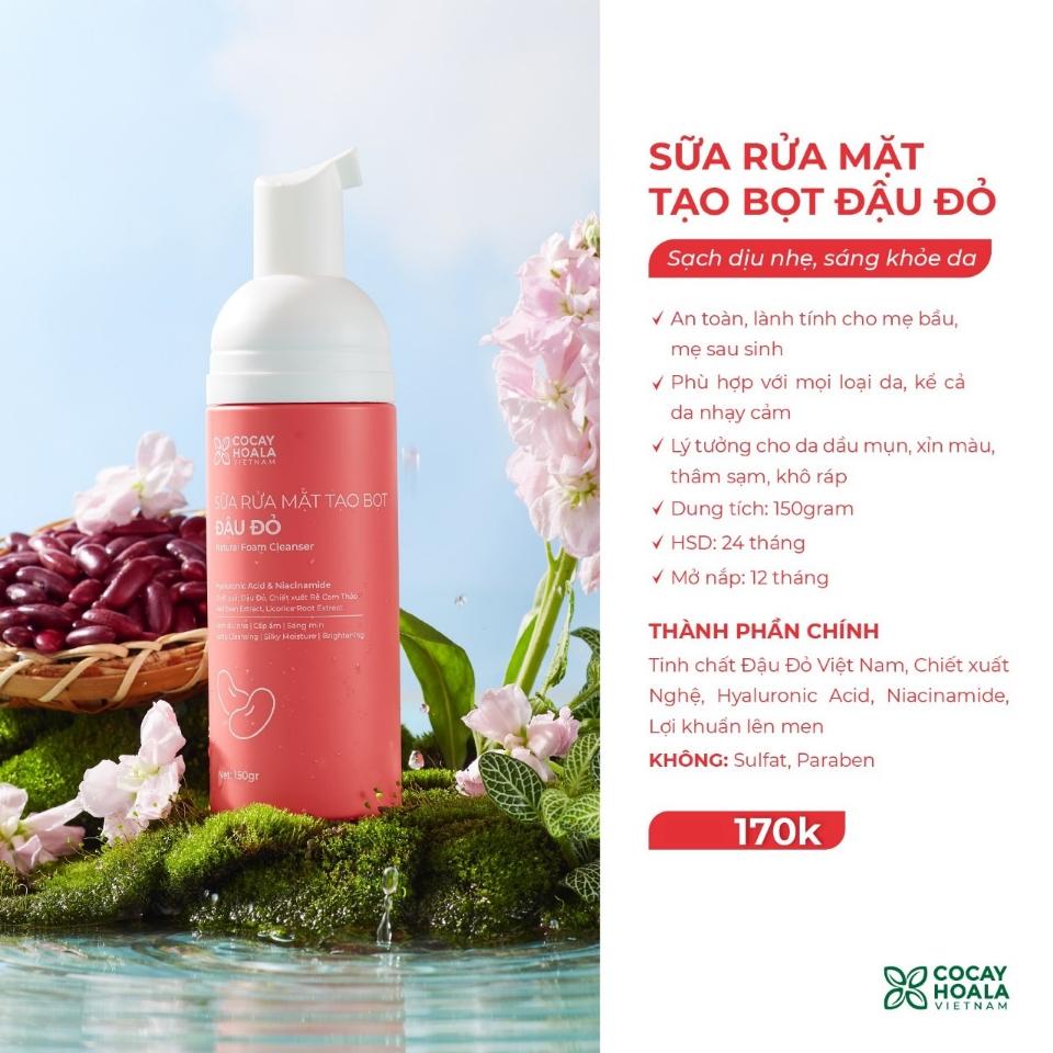 Sữa rửa mặt tạo bọt Đậu đỏ-duoc-ban-tai-Hana Store Ngọc Nguyễn