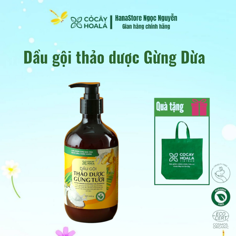 Dầu gội thảo dược Gừng dừa-duoc-ban-tai-Hana Store Ngọc Nguyễn