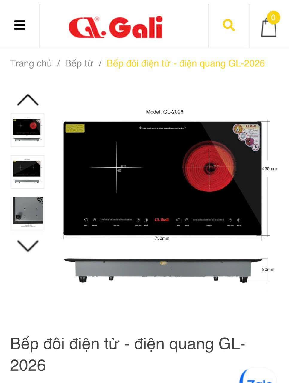 Bếp Đôi Điện Từ - Điện Quang Gali GL-2026-duoc-ban-tai-Noithatdienmayhongquan