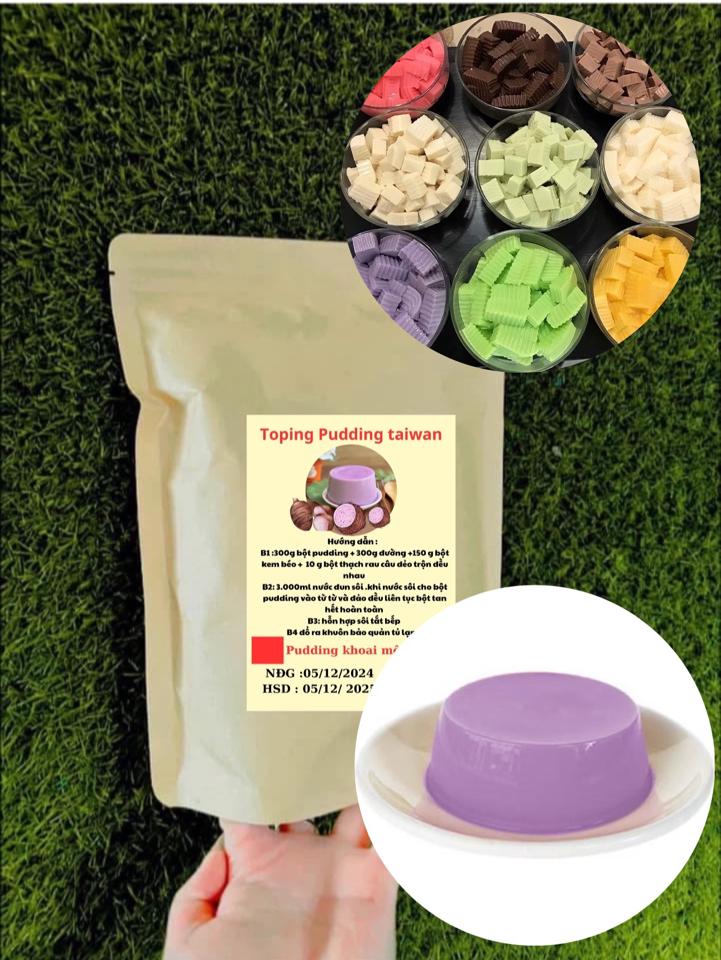  bột Puding taiwan-duoc-ban-tai-CSHKD PHA CHẾ ĐỒ UỐNG  HỒNG BÉO - NGUYÊN LIỆU ĐÀI LOAN