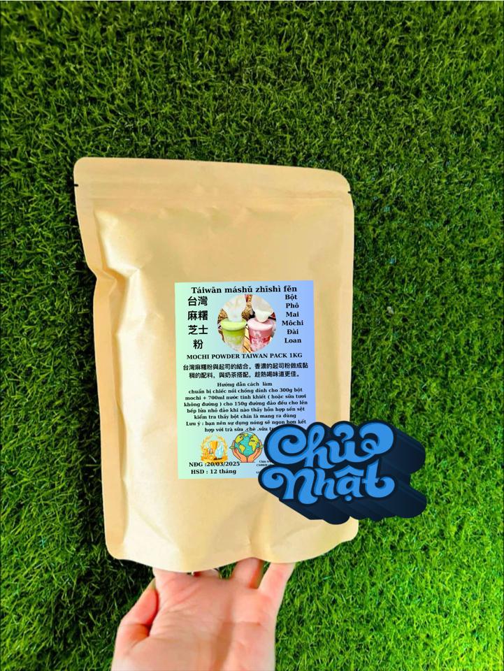 Bột phô mai mộchi  dẻo 1 kg -duoc-ban-tai-CSHKD PHA CHẾ ĐỒ UỐNG  HỒNG BÉO - NGUYÊN LIỆU ĐÀI LOAN