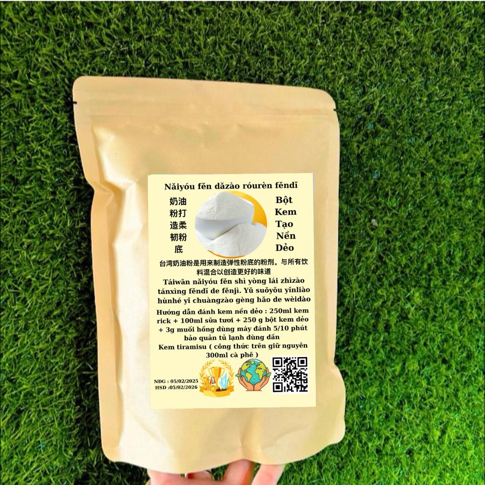 Bột tạo nền kem dẻo ( kem muối . Kem tiramisu) 1kg-duoc-ban-tai-CSHKD PHA CHẾ ĐỒ UỐNG  HỒNG BÉO - NGUYÊN LIỆU ĐÀI LOAN