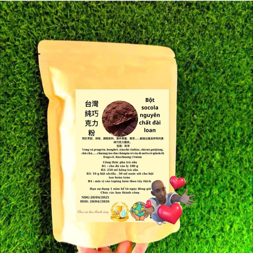 Bột sôcola nguyên chất 1 kg -duoc-ban-tai-CSHKD PHA CHẾ ĐỒ UỐNG  HỒNG BÉO - NGUYÊN LIỆU ĐÀI LOAN
