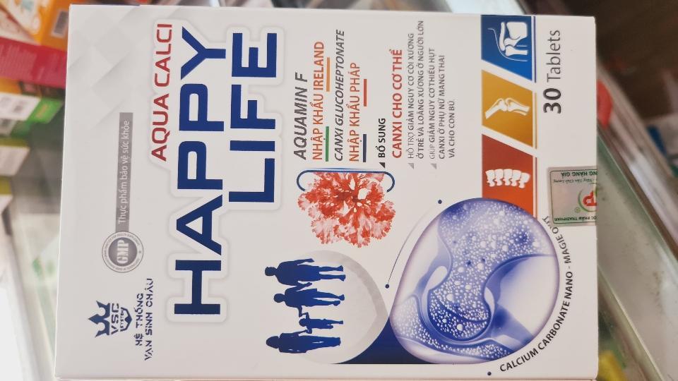 Aqua Calci HAPPY LIFE-duoc-ban-tai-Nhà thuốc Tâm Đức