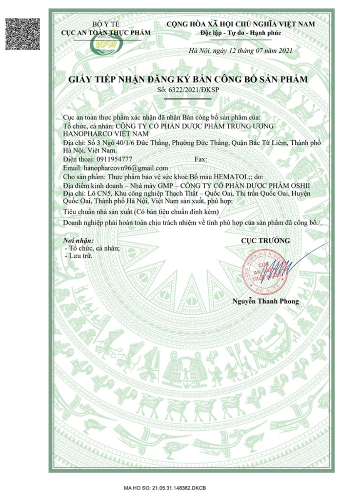 Bổ máu HEMATOL-duoc-ban-tai-Nhà thuốc Tâm Đức