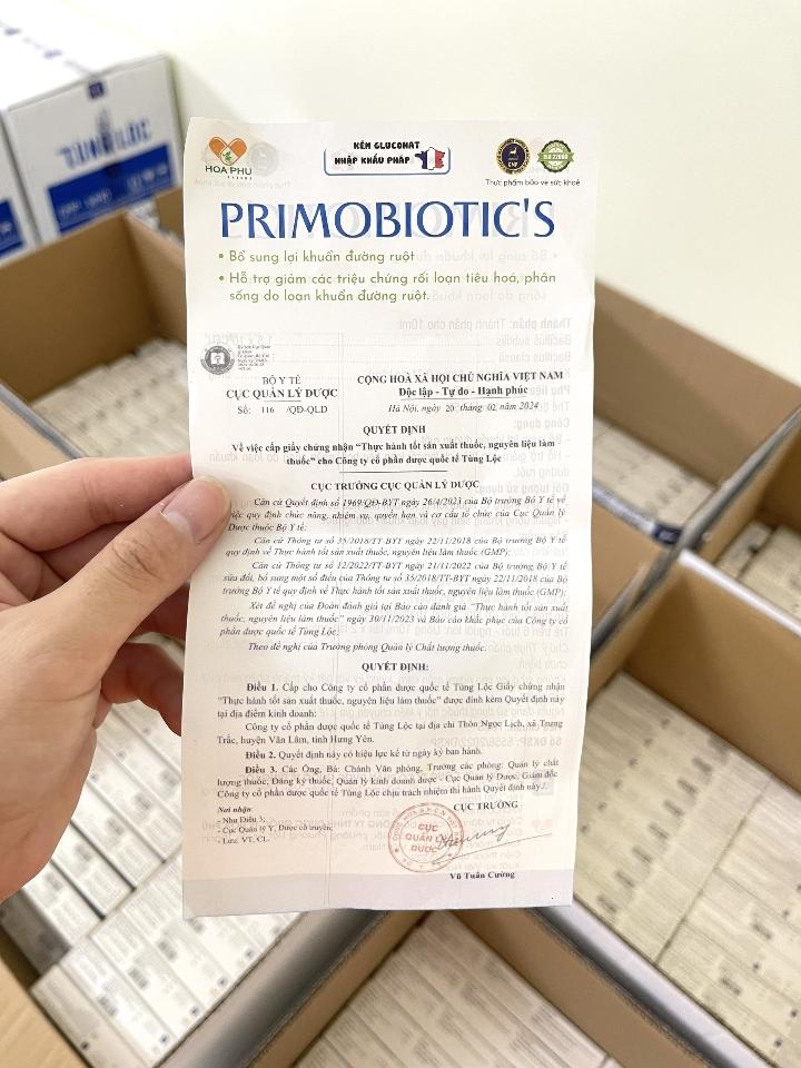 Men vi sinh Primprobio's hỗ trợ tiêu hoá-duoc-ban-tai-Nhà thuốc Tâm Đức