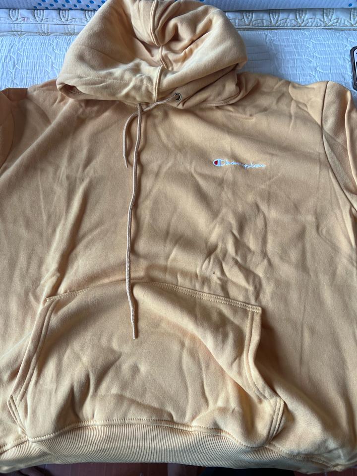 Áo hoodie vàng champion logo nhỏ-duoc-ban-tai-X Vape House