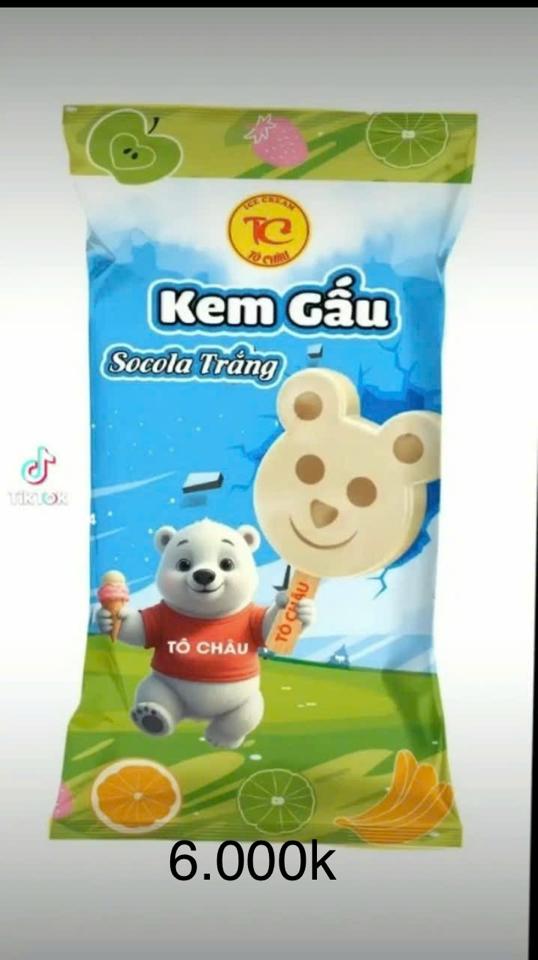 Kem gấu sô-cô-la trắng -duoc-ban-tai-Tổng đại lý kem tphcm