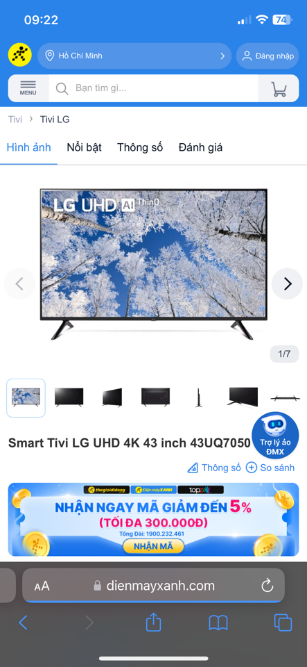 Tivi LG 43in 43uq7050-duoc-ban-tai-Tân Tiến Hưng