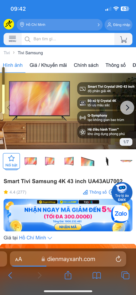 TiVi samsung 43au7002 4K-duoc-ban-tai-Tân Tiến Hưng