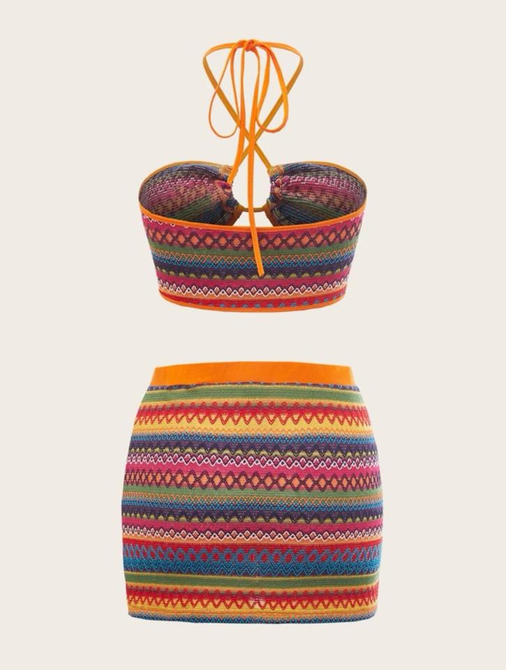 Bộ 2 mảnh bộ lạc boho-duoc-ban-tai-SAND + SKY ( Beachwear )