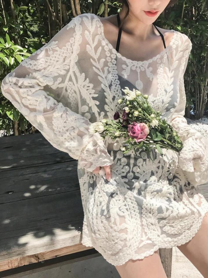 Cover ups thêu mỏng-duoc-ban-tai-SAND + SKY ( Beachwear )