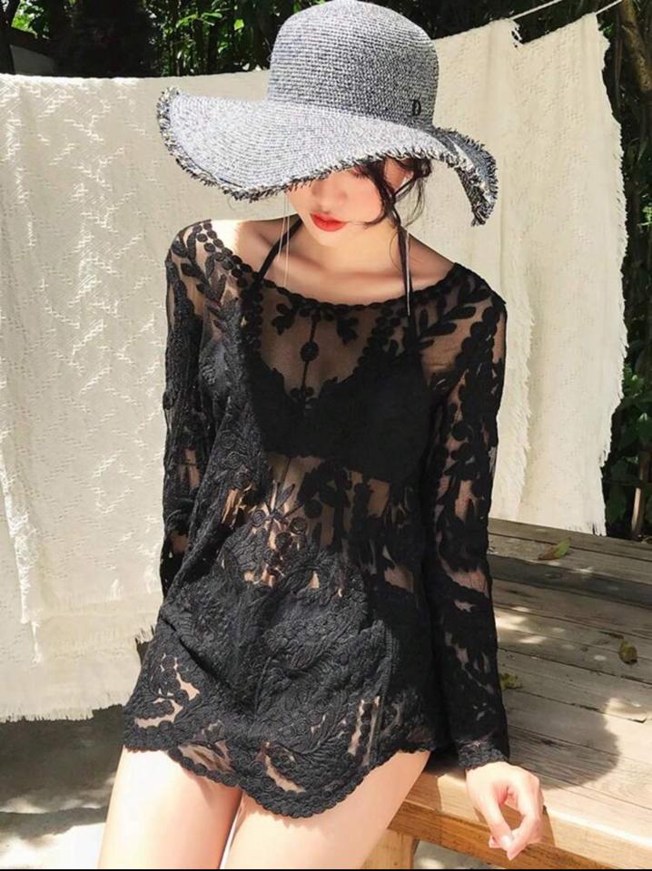 Cover ups thêu mỏng-duoc-ban-tai-SAND + SKY ( Beachwear )