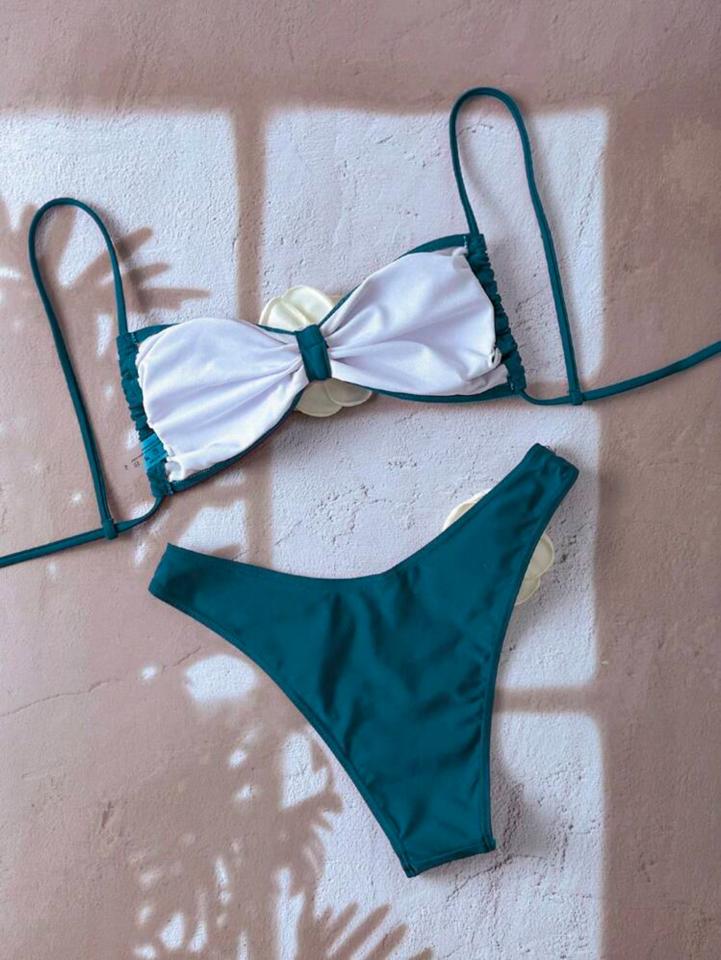 Bộ bikini 2 mảnh màu trơn tag hoa-duoc-ban-tai-SAND + SKY ( Beachwear )