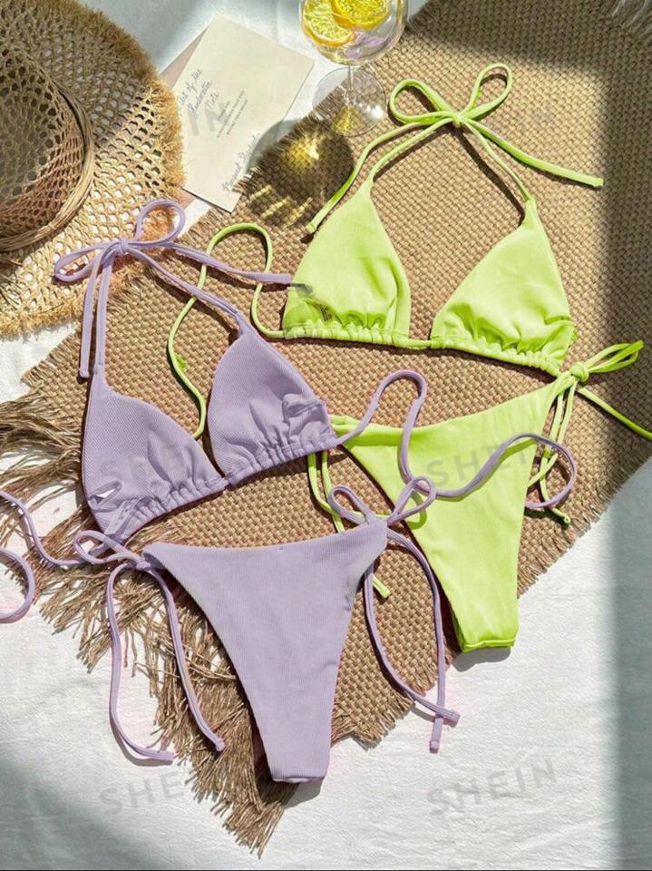 Bộ bikini tam giác màu trơn-duoc-ban-tai-SAND + SKY ( Beachwear )