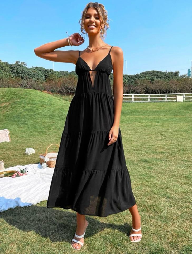 Đầm 2 dây cổ V-duoc-ban-tai-SAND + SKY ( Beachwear )