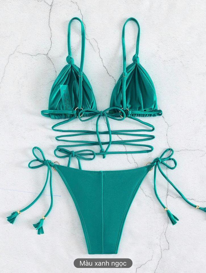 Bộ bikini nhẫn màu trơn gợi cảm-duoc-ban-tai-SAND + SKY ( Beachwear )